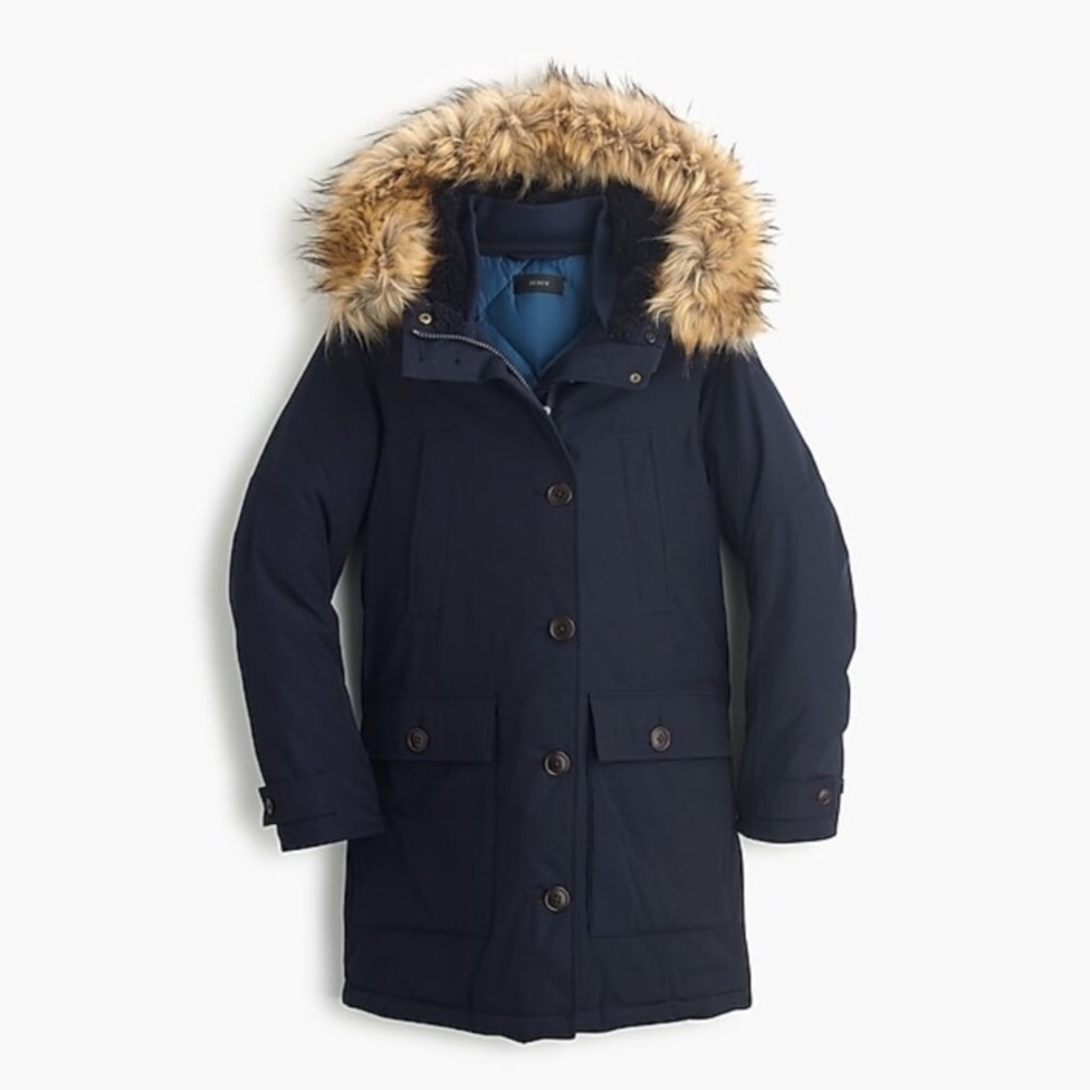 Jcrew women’s Nordic down parka in navy
